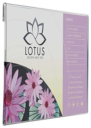 Workshop Series 17 x 11 Acrylic Sign Holder for Wall, Side Insert - Clear