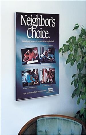 Workshop Series 18 x 24 Acrylic Wall Poster Frame, Side Insert, with Bracket - Clear