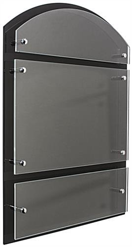 Workshop Series 18.5” x 25” Directory Sign, Silver Standoffs & Film Sheets - Black