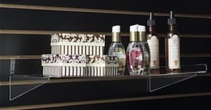 Workshop Series 22 x 10 Slatwall Shelf - Clear Acrylic