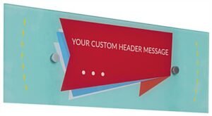Workshop Series 23” x 8” Acrylic Sign, Custom UV Print, 2 Standoffs - Clear