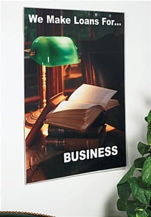 Workshop Series 24 x 36 Acrylic Wall Poster Frame, Side Insert, with Bracket - Clear