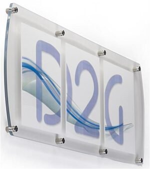 Workshop Series (3) 8.5 x 11 Door Sign w/ Acrylic Plates, Standoffs - Clear