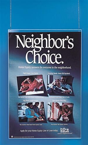 Workshop Series 30 x 40 Hanging Sign Frame with (2) 10' Chains - Clear Acrylic