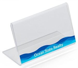 Workshop Series 3.5 x 2 Business Card Display, Custom Printed - Clear