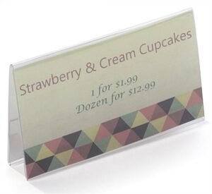 Workshop Series 3.5 x 2 Table Tent, Double-sided, Side-loading - Clear