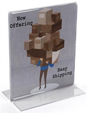 Workshop Series 4 x 5 Acrylic Sign Holder, Bottom Insert, T-style - Clear