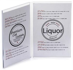 Workshop Series 4 x 6 Double Sign Holder for Tabletop, Top Insert - Clear