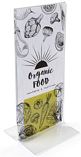 Workshop Series 4 x 9 Acrylic Sign Holder, Bottom Insert, T-style - Clear