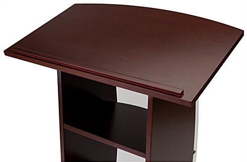 Workshop Series 43.5" Floor Podium, Custom Printed Opaque Acrylic Panel - Mahogany - Image 5