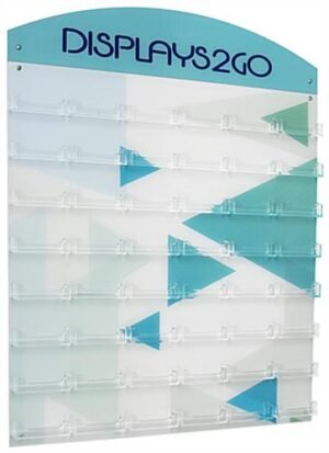 Workshop Series 48-Pocket Business Card Holder for Wall, Custom Back & Header - Clear