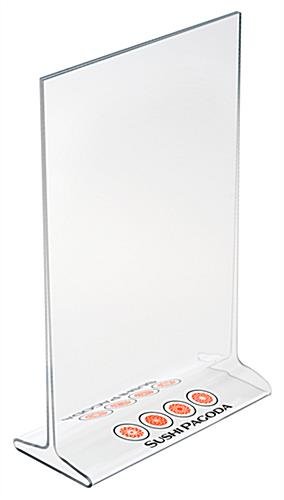 Workshop Series 5.5 x 8.5 Acrylic Sign Holder, Top Insert, Custom Printed - Clear