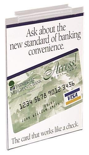 Workshop Series 5.5 x 8.5 Sign Frame for Slatwall, Side-Loading - Clear