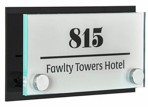 Workshop Series 6 x 3 Door Sign w/ Acrylic Plates, Standoffs & Film Sheets – Black