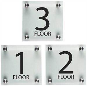 Workshop Series 6 x 6 Wall Signs, Pre-Printed Messages, Set of 3 - Clear
