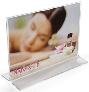Workshop Series 7 x 5 Acrylic Sign Holder, Bottom Insert, T-style - Clear