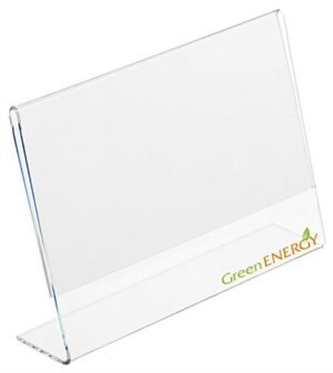 Workshop Series 7 x 5 UV Printed Acrylic Sign Holder with Slant Back Design - Clear