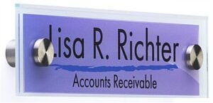 Workshop Series 8 x 2 Acrylic Wall Sign, 2 Standoffs, Custom UV Printing - Clear