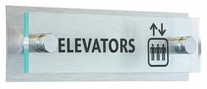 Workshop Series 8 x 2 Door Sign w/ Acrylic Plates, Standoffs & Film Sheets – Silver