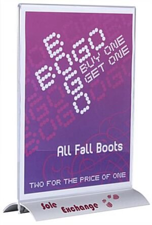 Workshop Series 8.5 x 11 Acrylic Frame & Aluminum Base, Single-Side Imprint - Clear