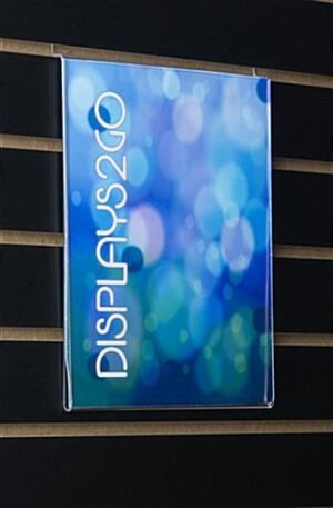 Workshop Series 8.5 x 11 Acrylic Sign Holder for Slatwall, Side Loading - Clear