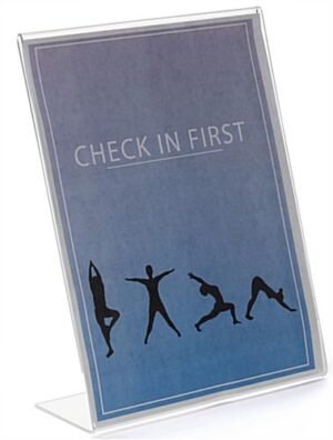 Workshop Series 8.5 x 11 Acrylic Sign Holder with Slant Back Design - Clear