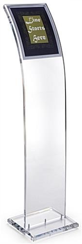 Workshop Series 8.5 x 11 Acrylic Sign Stand with Magnetic Lens, Curved - Clear