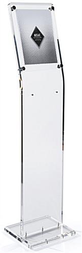 Workshop Series 8.5 x 11 Acrylic Sign Stand with Sign Hardware for Frame - Clear