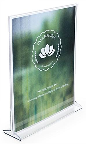 Workshop Series 8.5 x 11 Acrylic Table Sign Holder, Top Insert, T-style - Clear