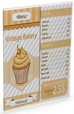 Workshop Series 8.5 x 11 Sign Sleeve w/ Adhesive Tape, Wall or Window - Clear