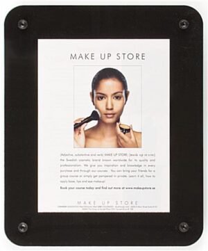 Workshop Series 8.5 x 11 Window Sign Holder w/ Suction Cups - Black