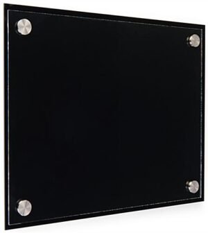 Workshop Series 8.5 x11 Office Door Sign w/ Acrylic Plates, Standoffs & Film - Black