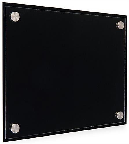 Workshop Series 8.5 x11 Office Door Sign w/ Acrylic Plates, Standoffs & Film - Black