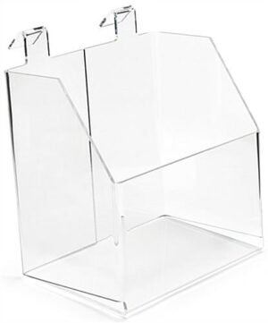 Workshop Series Acrylic Display Bin for Gridwall, 4.5” w Opening - Clear