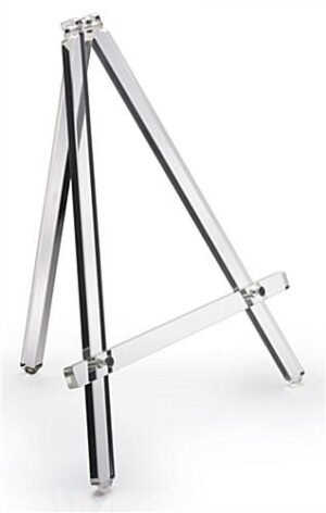 Workshop Series Acrylic Tabletop Easel, Standard Tripod Design, 12.75 x 14.75 - Clear