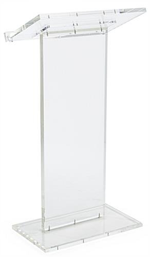 Workshop Series Clear Acrylic Lectern, Floor Standing w/ Large Reading Surface
