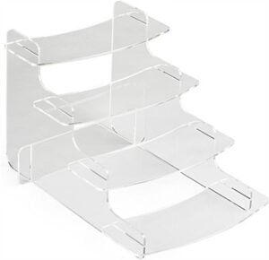 Workshop Series Tiered Acrylic Step Risers with 4 Platforms - Clear