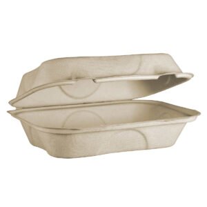 World Centric Compostable Hoagie Container, 6'', Kraft, 100 ct