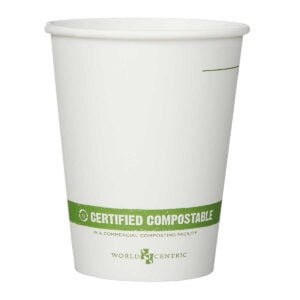 World Centric Compostable Paper Hot Cup, 12 oz, 200 ct