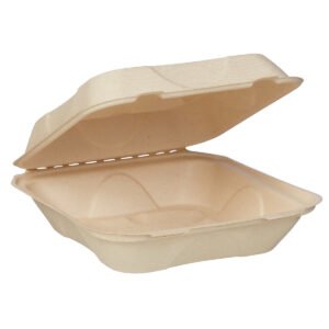World Centric Compostable Tray, 9" x 9", Kraft, 100 ct