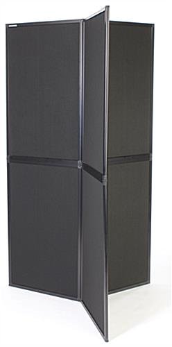 Y-Shaped Floor Standing Hook & Loop Display Board, 6 Panels - Black