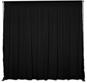 10'-1.5"w Pipe and Drape Trade Show Backdrop Back Wall - Black