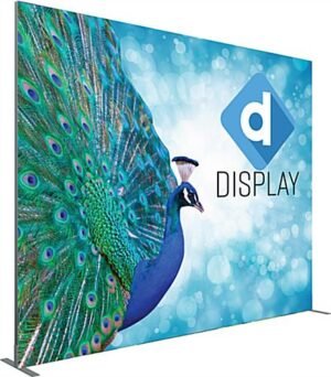 10' Vector Frame Trade Show Backwall w/ Custom Full Color SEG Graphics, Portable