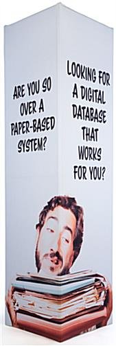 10'h Trade Show Tower with Custom Printing, Portable