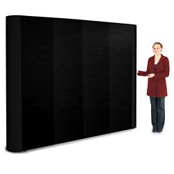 11' Coyote Popup Trade Show Display w/ Hook-and-Loop Fabric & End Caps - Black