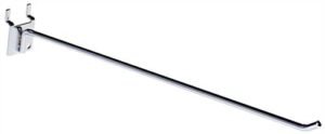 12” Peg Hook for up to 1/8" Thick Metal Pegboard, 1" On Center, Metal - Chrome