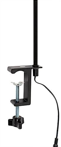 12 Watt Display Spotlight with Adjustable Clamp-on Base for Trade Show Use - Black - Image 2