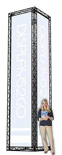 17' Tall Square Trade Show Truss Display, Aluminum - Black