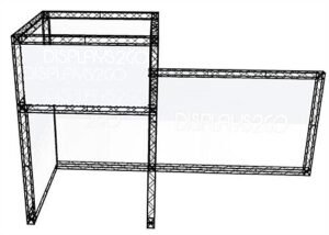 20’ x 12' Trade Show Truss Booth with Header - Black