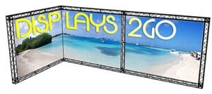 20' x 8' Trade Show Truss Booth w/ Double Sided Custom Graphics, Travel Cases - Black